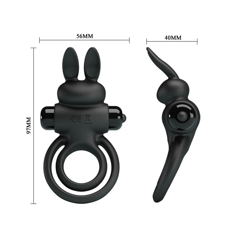 Anello vibrante per pene Pretty Love 3 Nero