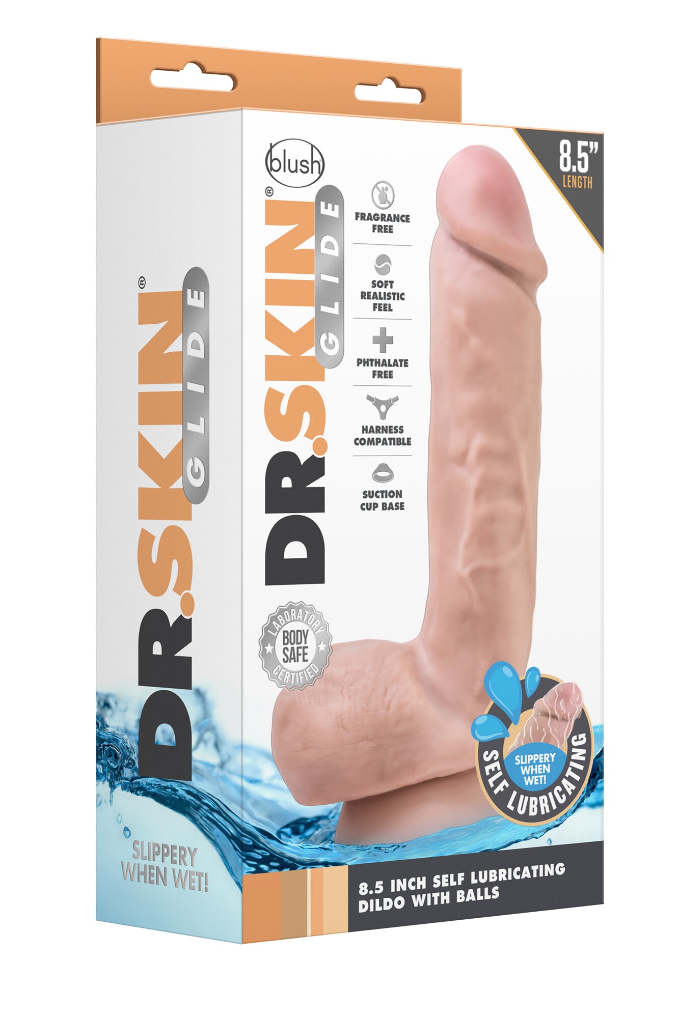 DR. SKIN 8.5 INCH SELF-LUBRICATING DILDO
