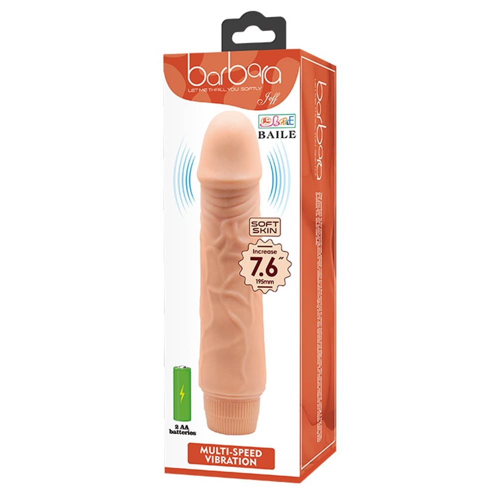 Barbara Jeff Multi-Speed Realistic Vibrator 7.6"