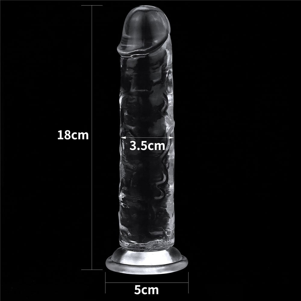 Dildo trasparente impeccabile da 7,0"