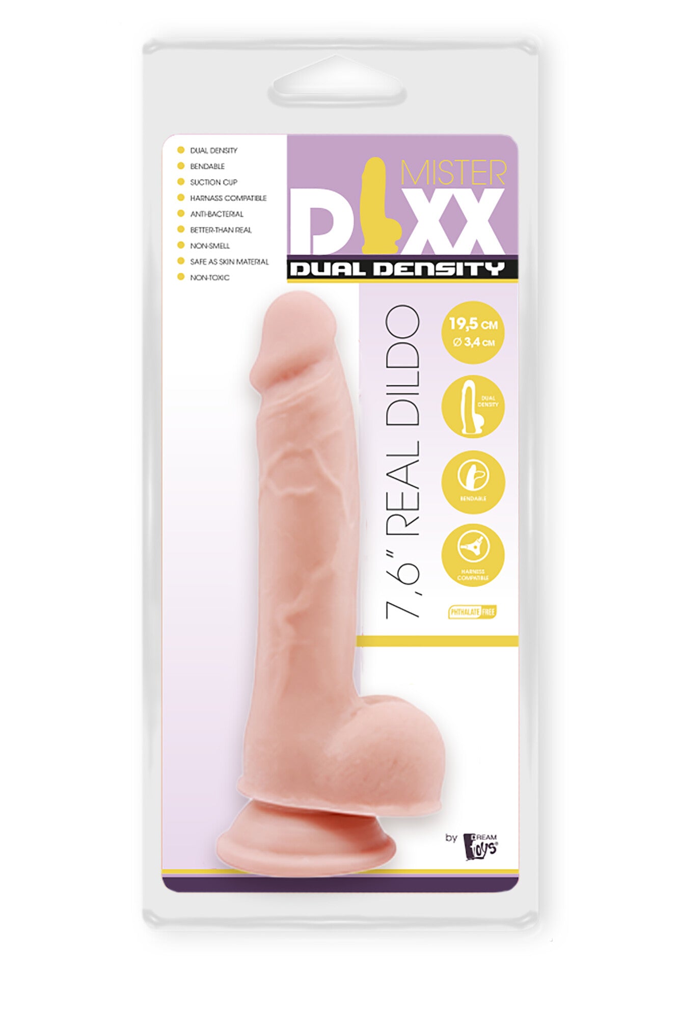 MR. DIXX DOUBLE DENSITY DILDO 7.6 POLLICI