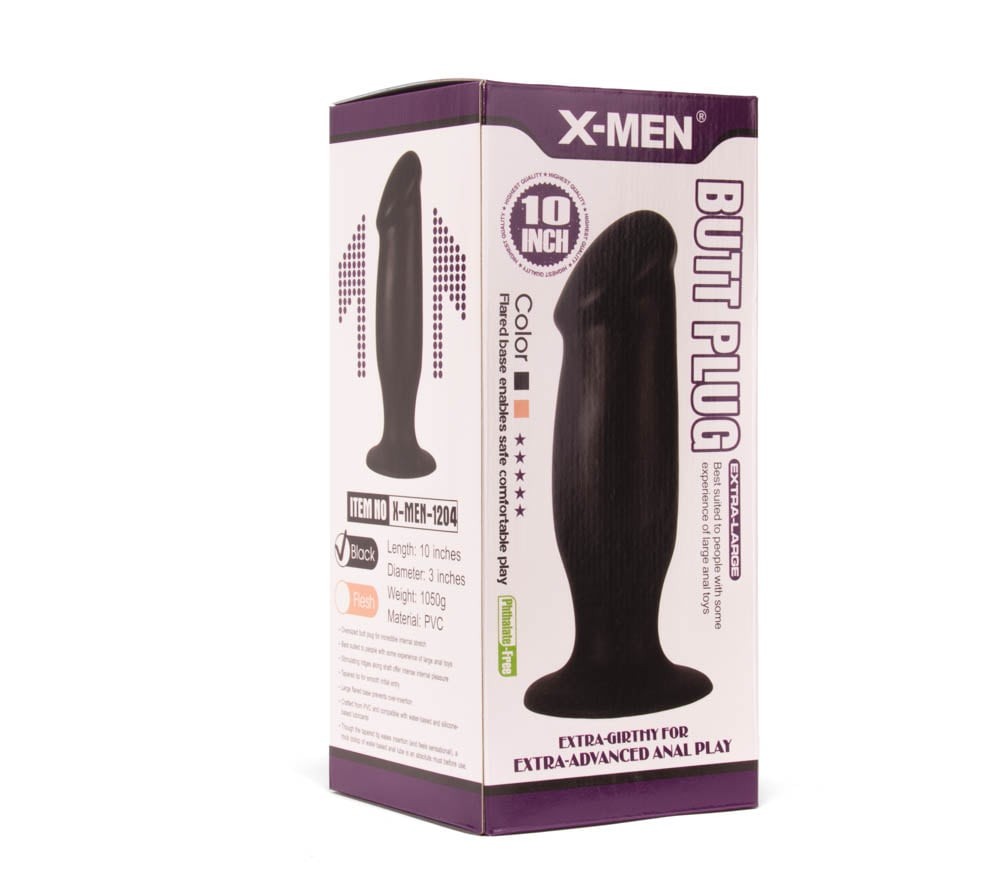 X-MEN Black 10-inch Anal Plug