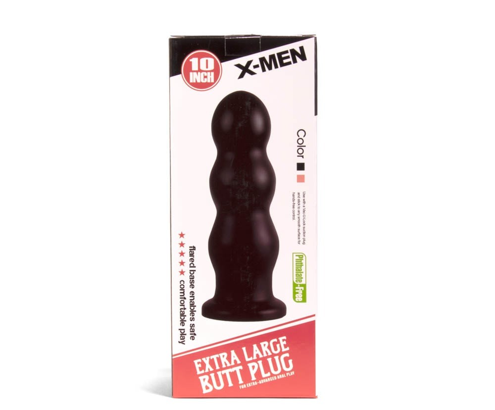 Anal plug X-MEN nero da 10 pollici