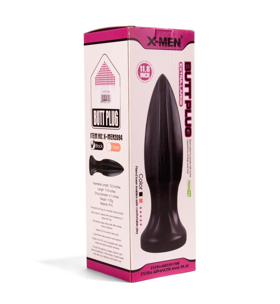 X-MEN 11.8 Inch Anal Plug, Black
