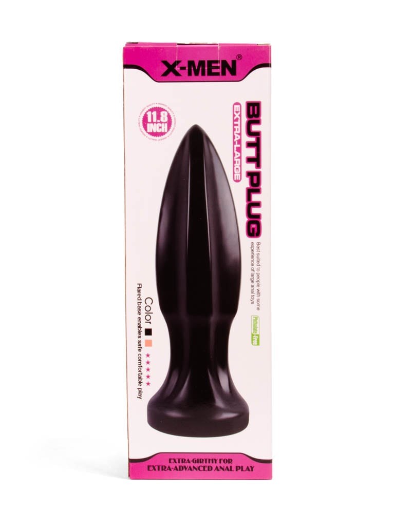 X-MEN 11.8 Inch Anal Plug, Black