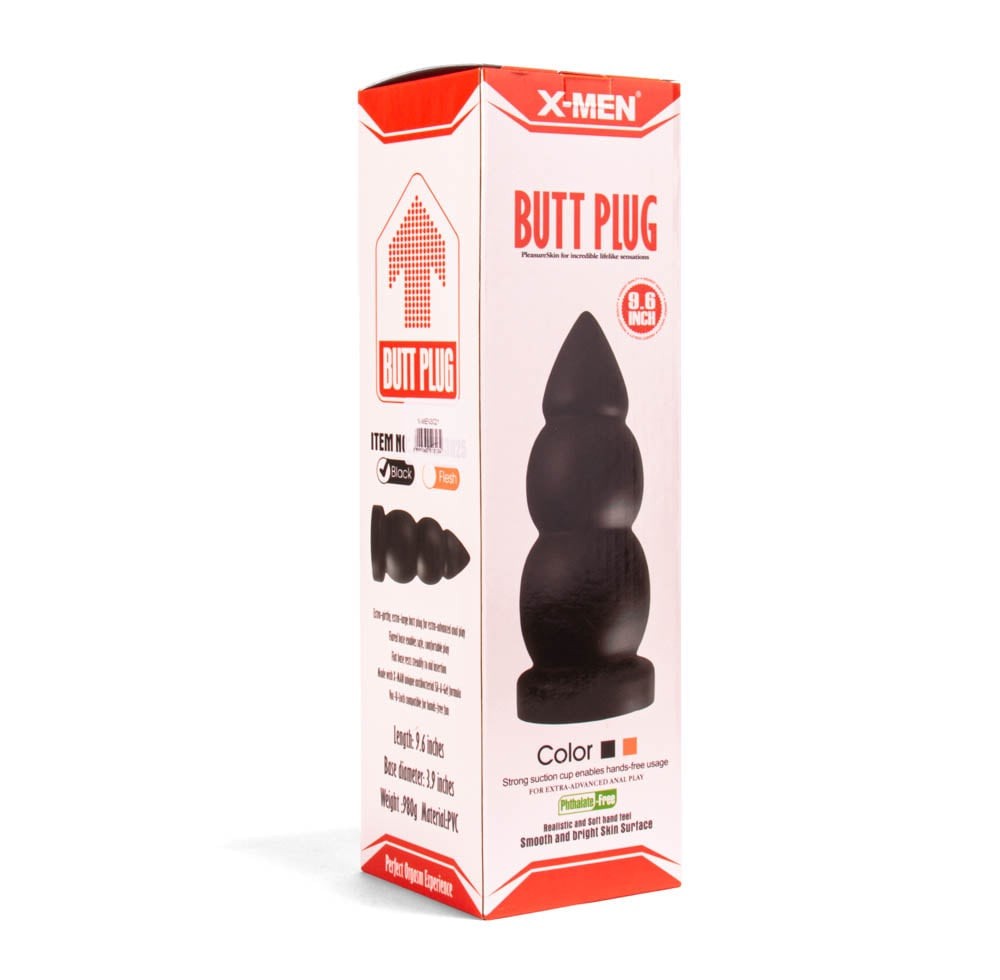 Anal plug X-MEN, 9,6 pollici, nero