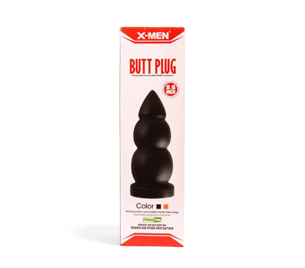 Anal plug X-MEN, 9,6 pollici, nero