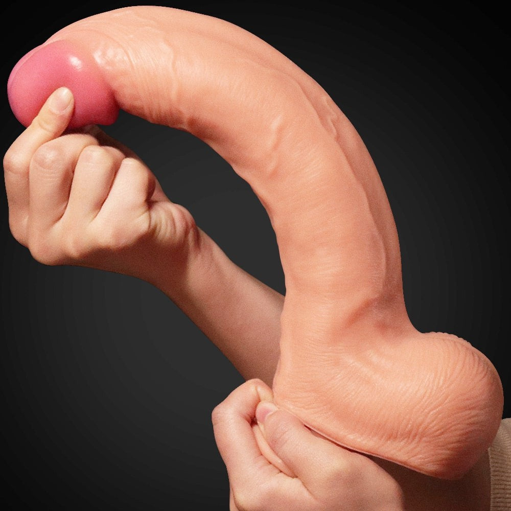 Dildo in silicone di platino a doppio strato da 30 cm