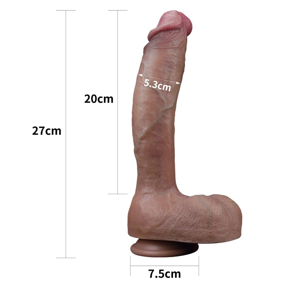 10.5'' Dual-Layer Silicone Dildo