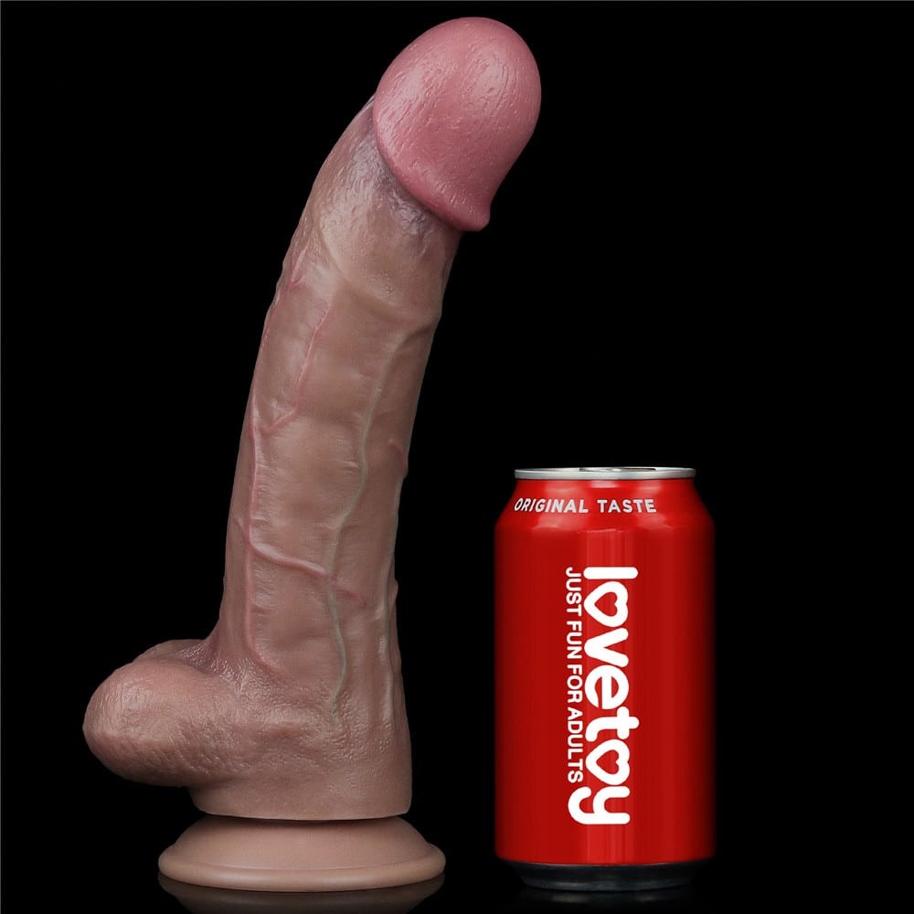 10.5'' Dual-Layer Platinum Silicone Dildo