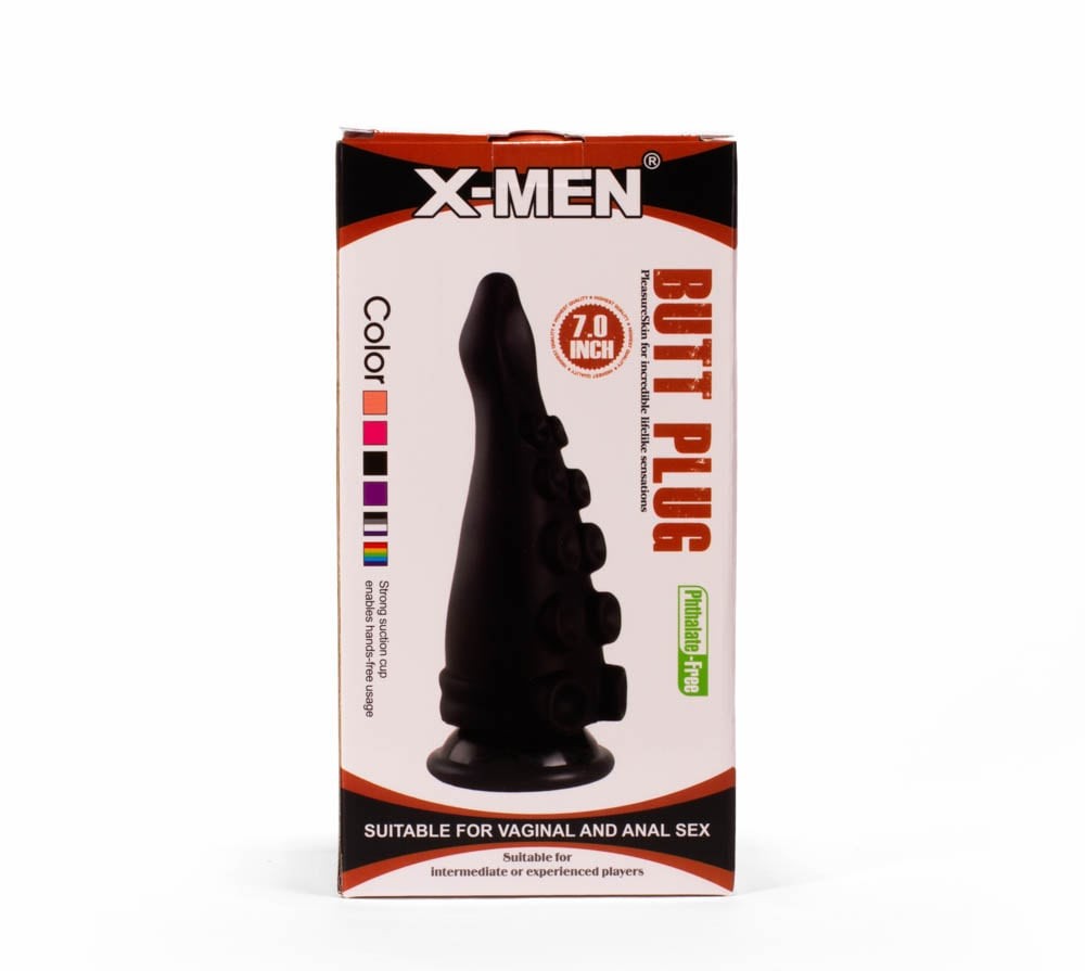 Plug anale X-MEN da 7" nero