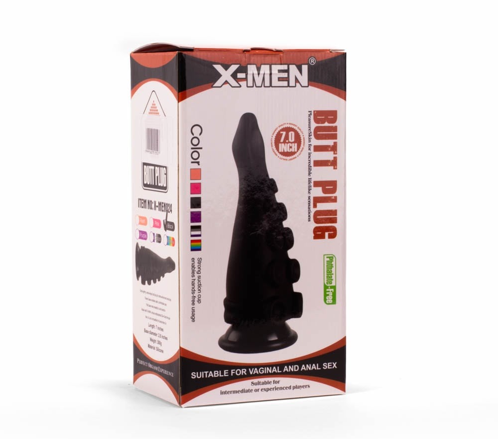 Plug anale X-MEN da 7" nero