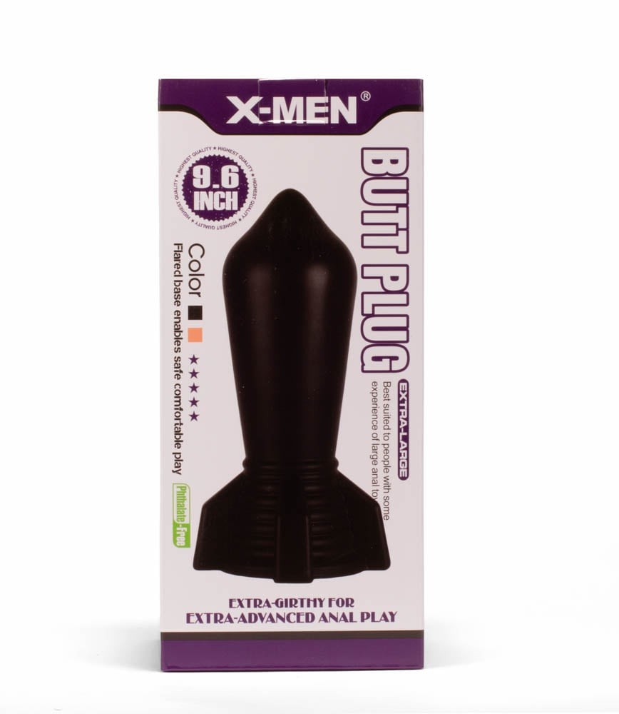 X-MEN 9.6" Enorme Tappo Anale Nero 2