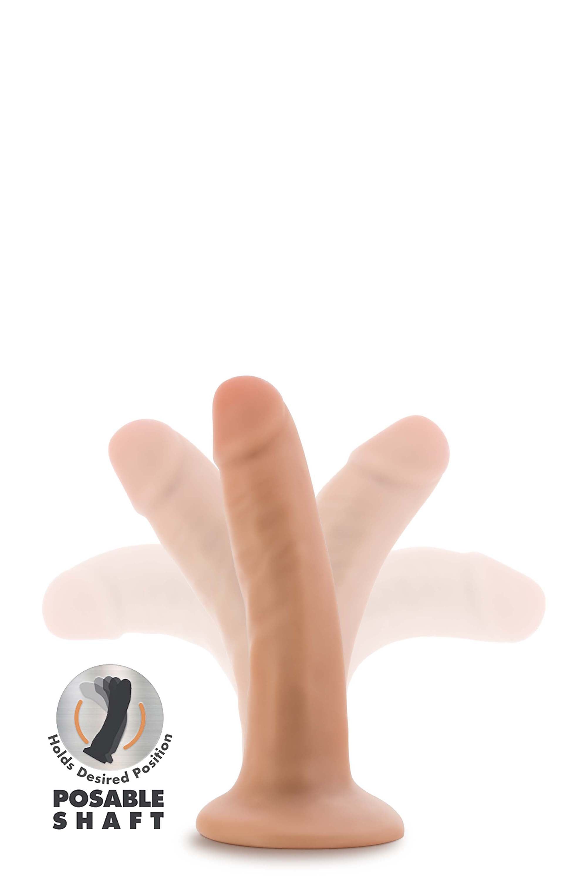 DR. SKIN PLUS DILDO POSIZIONABILE DA 5 POLLICI VANIGLIA