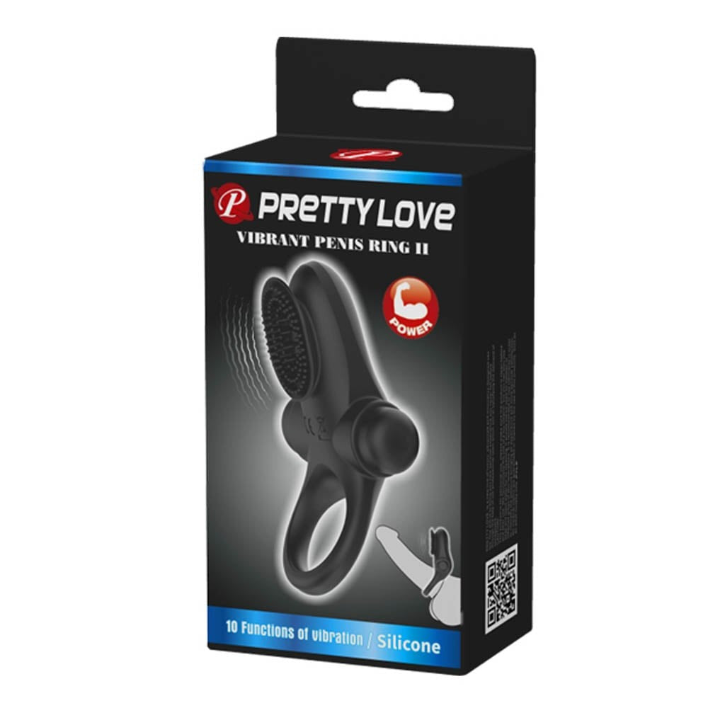 Anello vibrante per pene Pretty Love Vibrant 2 nero
