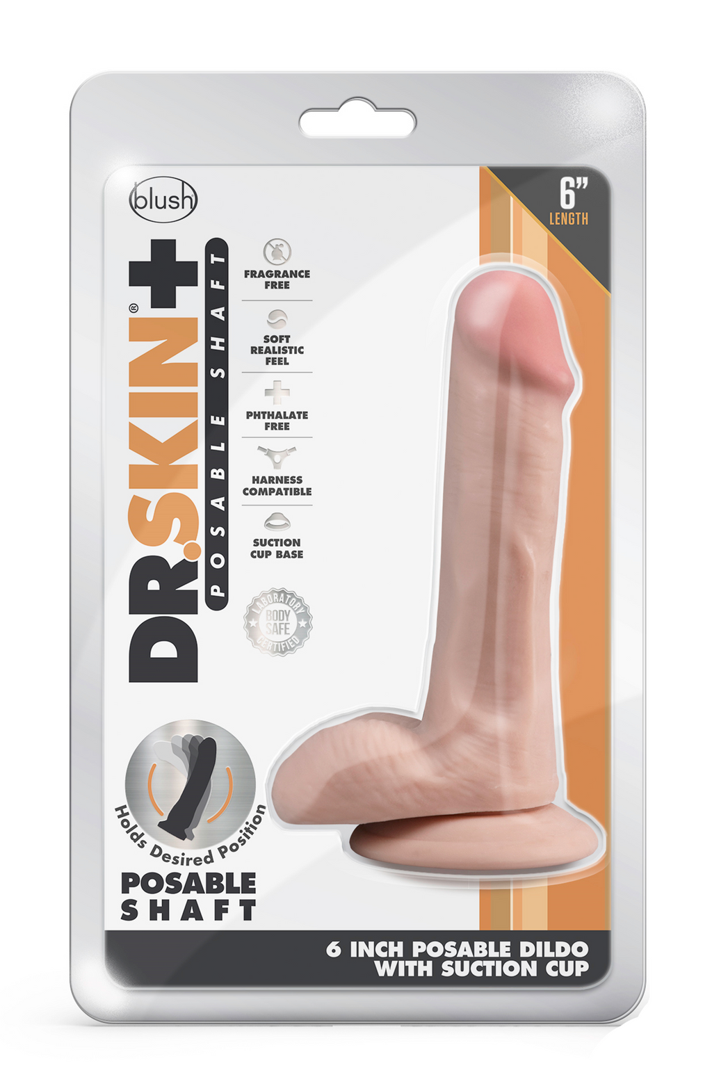 DR. SKIN PLUS DILDO MONOUSO DA 6 POLLICI CON PALLINE GUSTO VANIGLIA