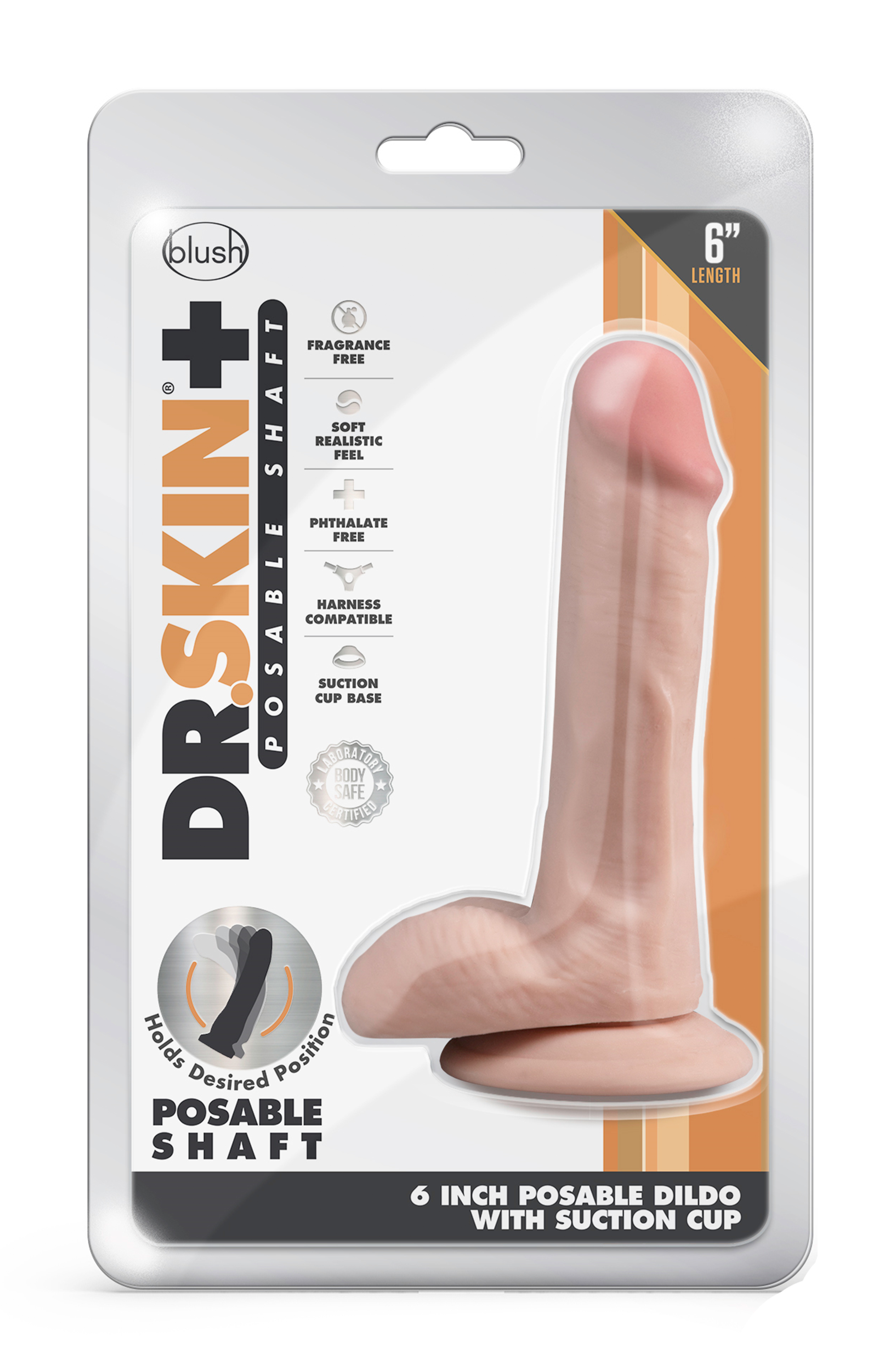 DR. SKIN PLUS DILDO MONOUSO DA 6 POLLICI CON PALLINE GUSTO VANIGLIA
