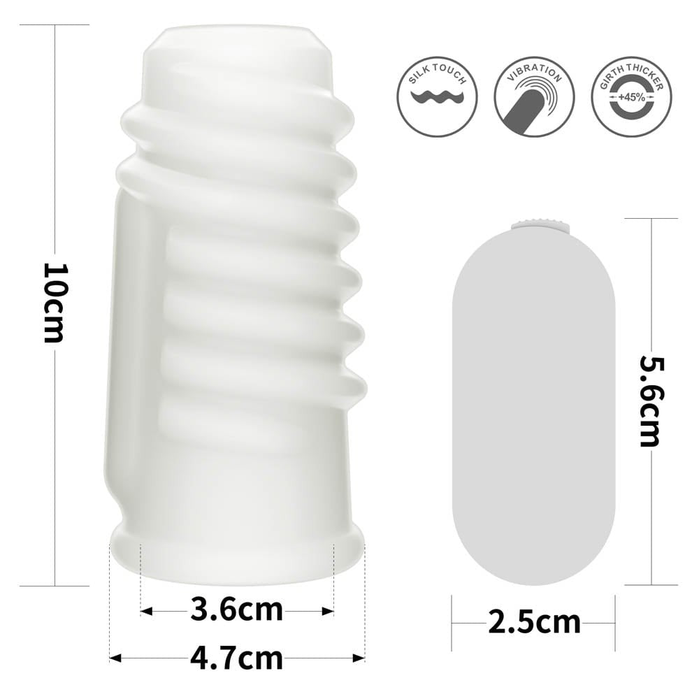 Knight spiral vibrating ring (white) I