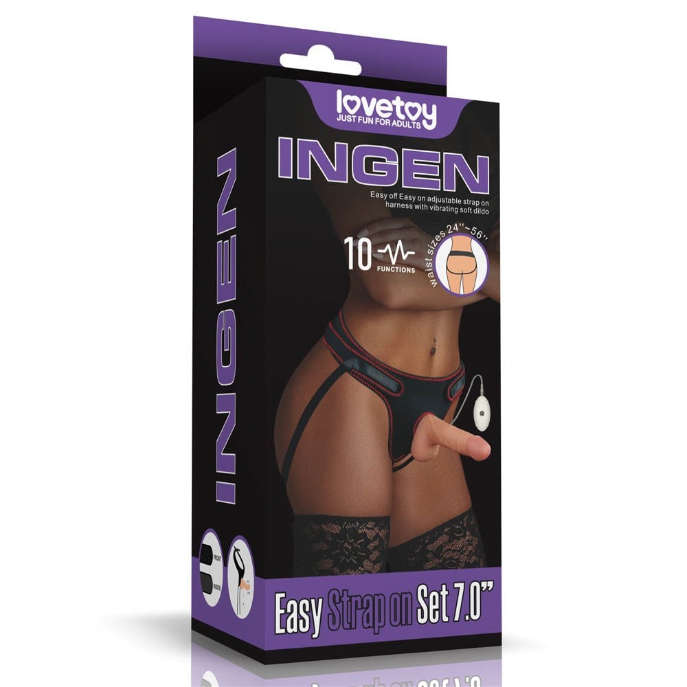 7.0" Easy Vibrating Strap-on Set