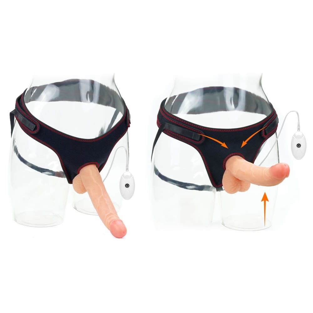 8.5" Easy Vibrating Strapon Set