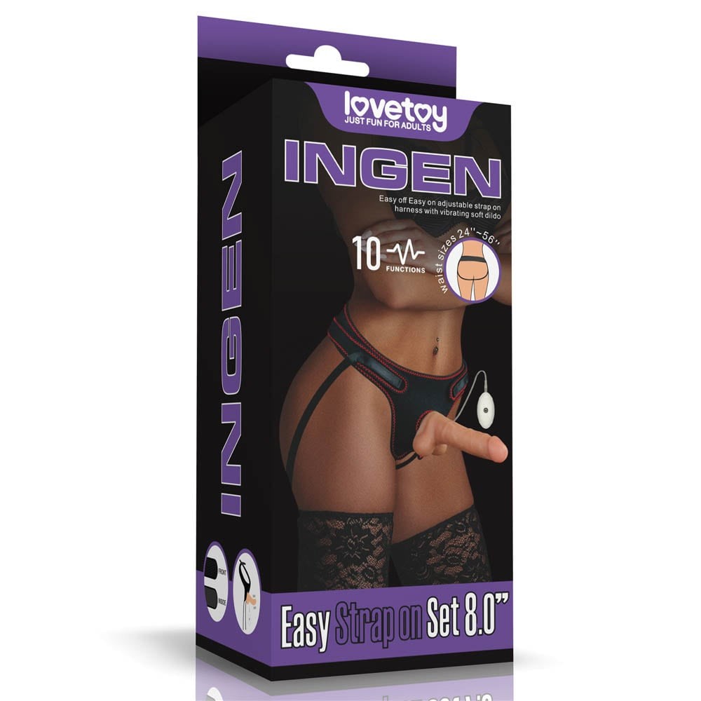 7.5" Easy Vibrating Strap-on Set