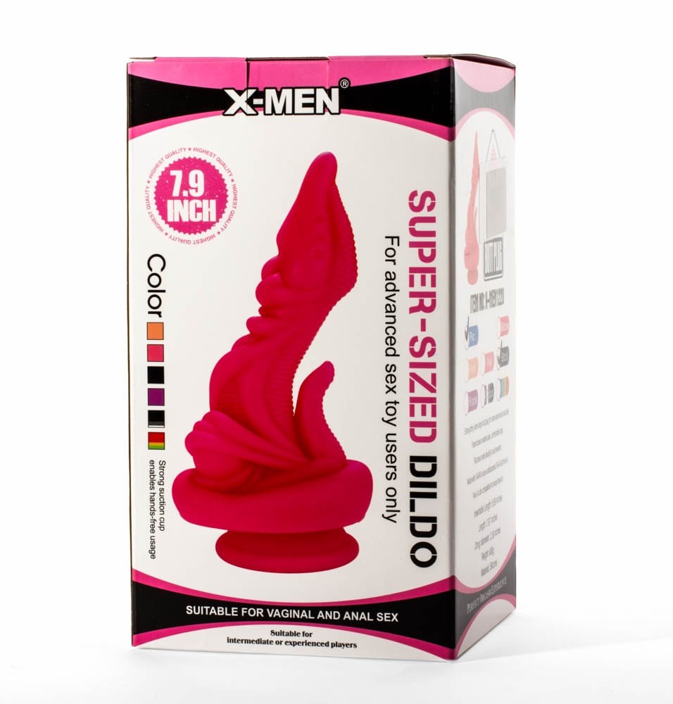 Dildo super grande X-Men 7,9" in PVC nero
