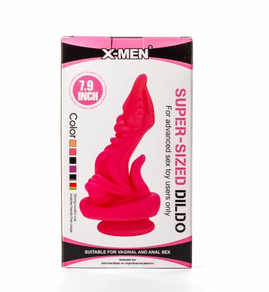Dildo super grande X-Men 7,9" in PVC nero