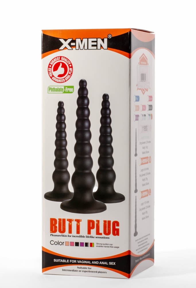Butt Plug X-Men 9.45" Nero M