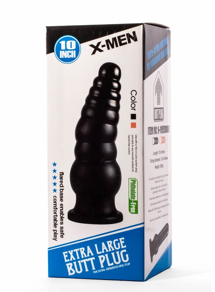 Plug anale extra large X-Men 10" nero II