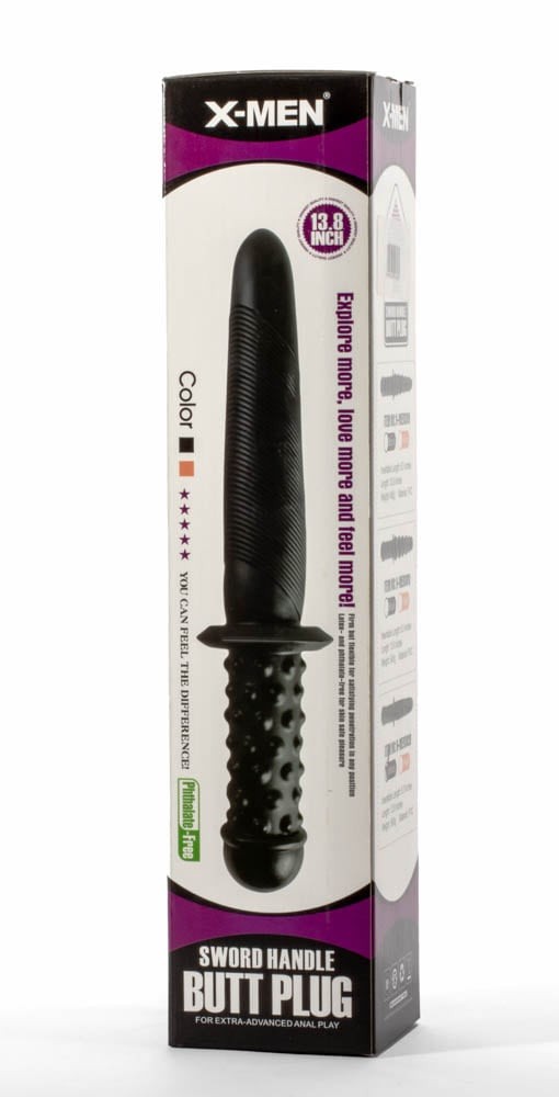 13.8" Black X-Men Sword Handle Anal Plug II