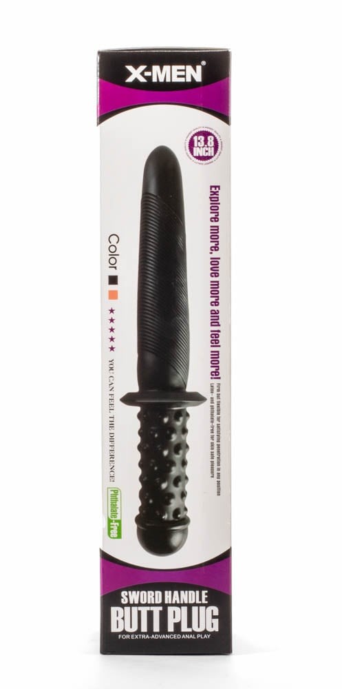 13.8" Black X-Men Sword Handle Anal Plug II