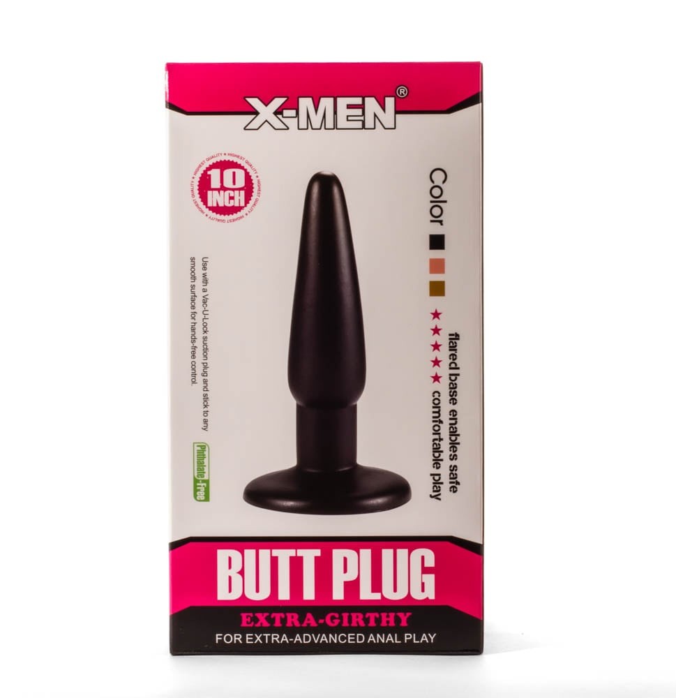 X-Men 10" Extra Spesso Tappo Anale Nero I_B0O50_1