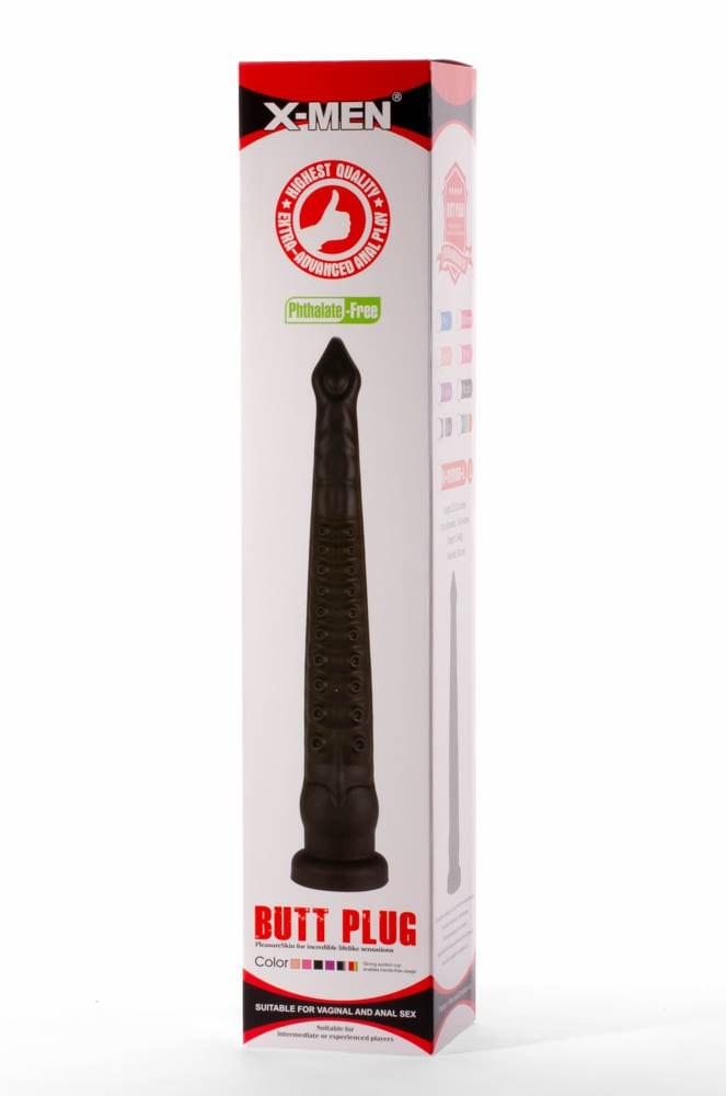 Plug anale X-Men da 23,23" in PVC nero