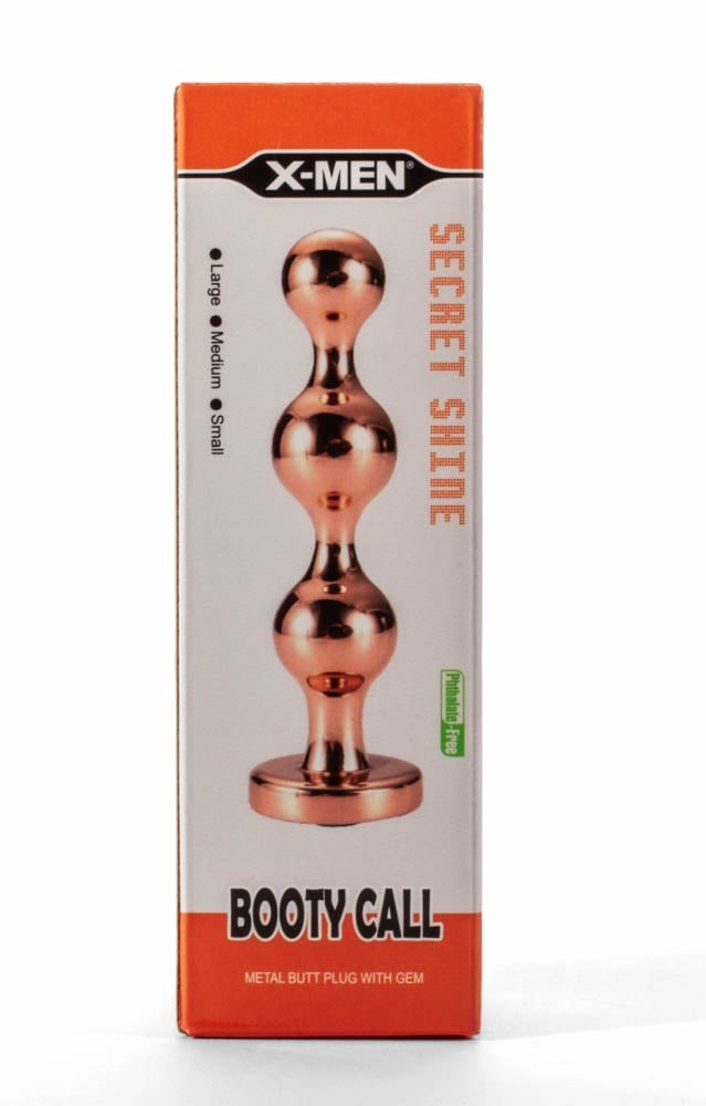 Metal Anal Plug with Gold Gem X-Men Secret Shine Booty Call