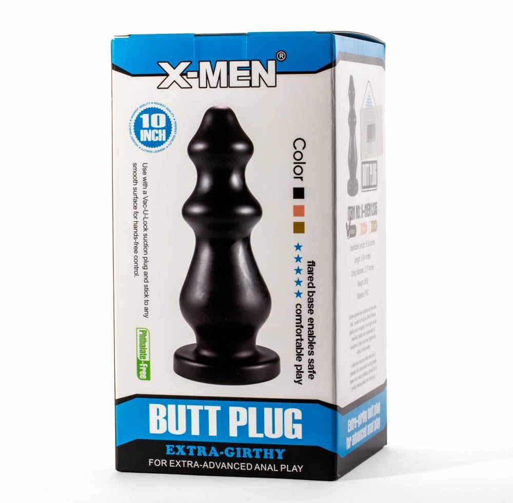 X-Men - Tappo Anale Nero VI Extra Spesso da 10"
