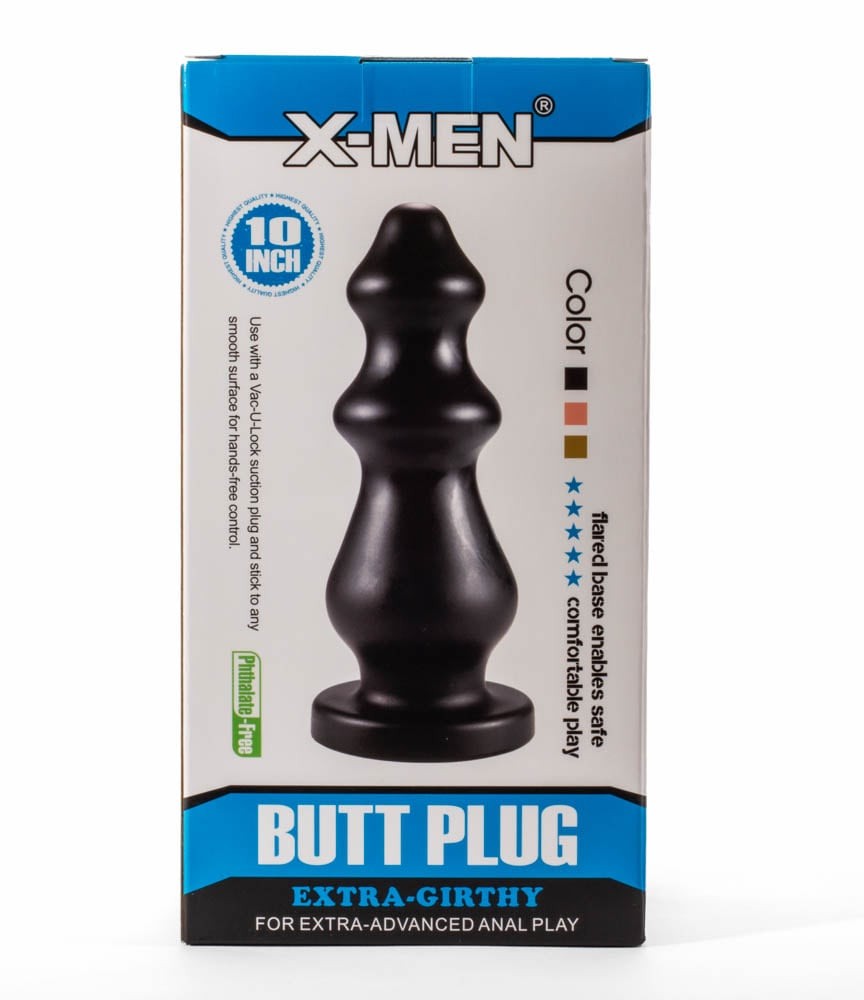 X-Men - Tappo Anale Nero VI Extra Spesso da 10"