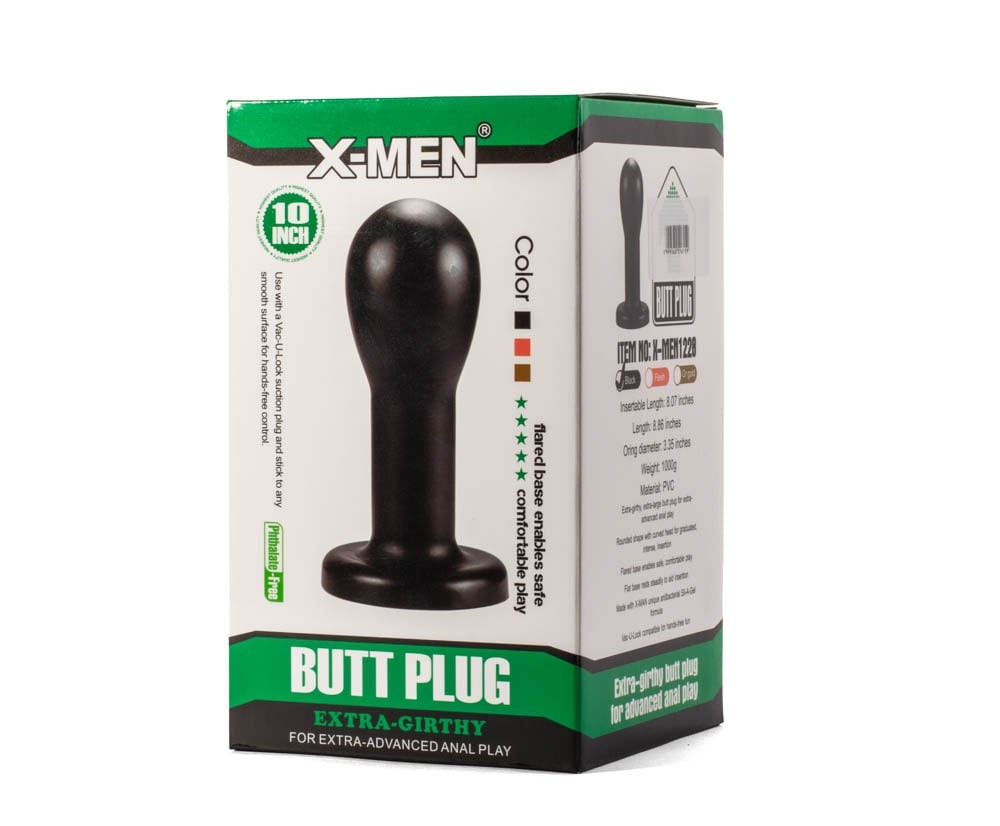 X-Men 8.86 Extra Thick Black Anal Plug