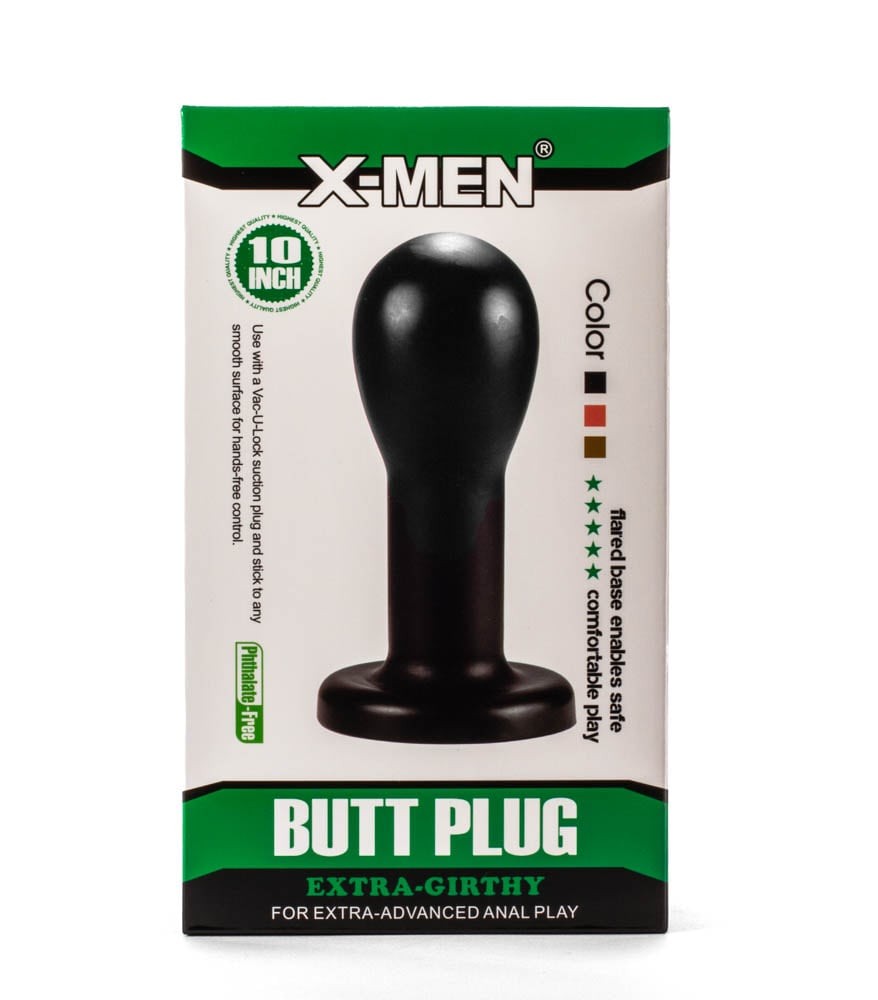 X-Men 8.86 Extra Thick Black Anal Plug