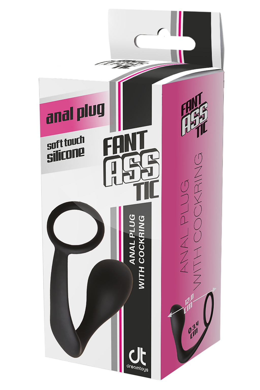 FANTASTIC BLACK BUTT PLUG WITH COCK RING