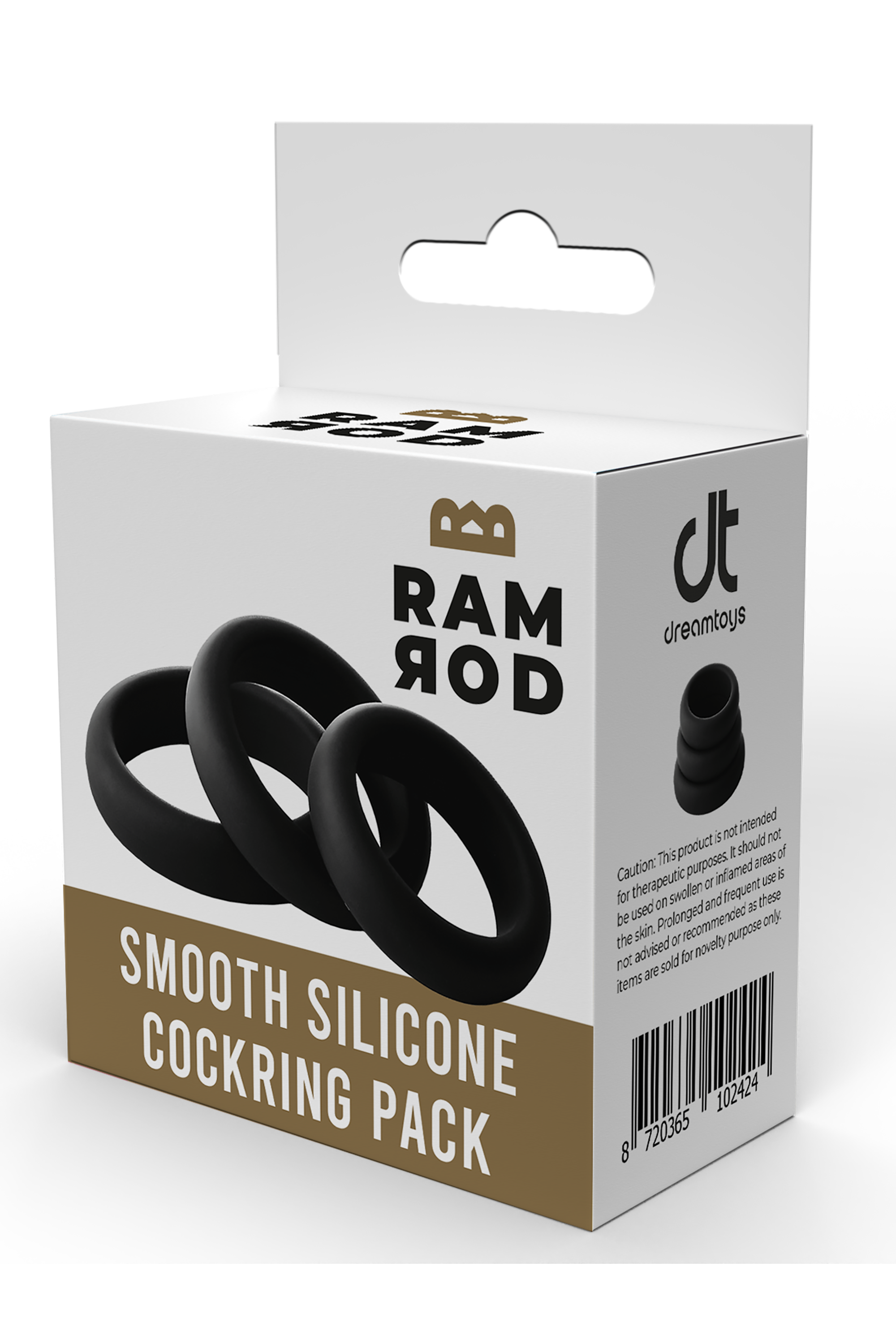 Ramrod Smooth Silicone Cock Ring Package