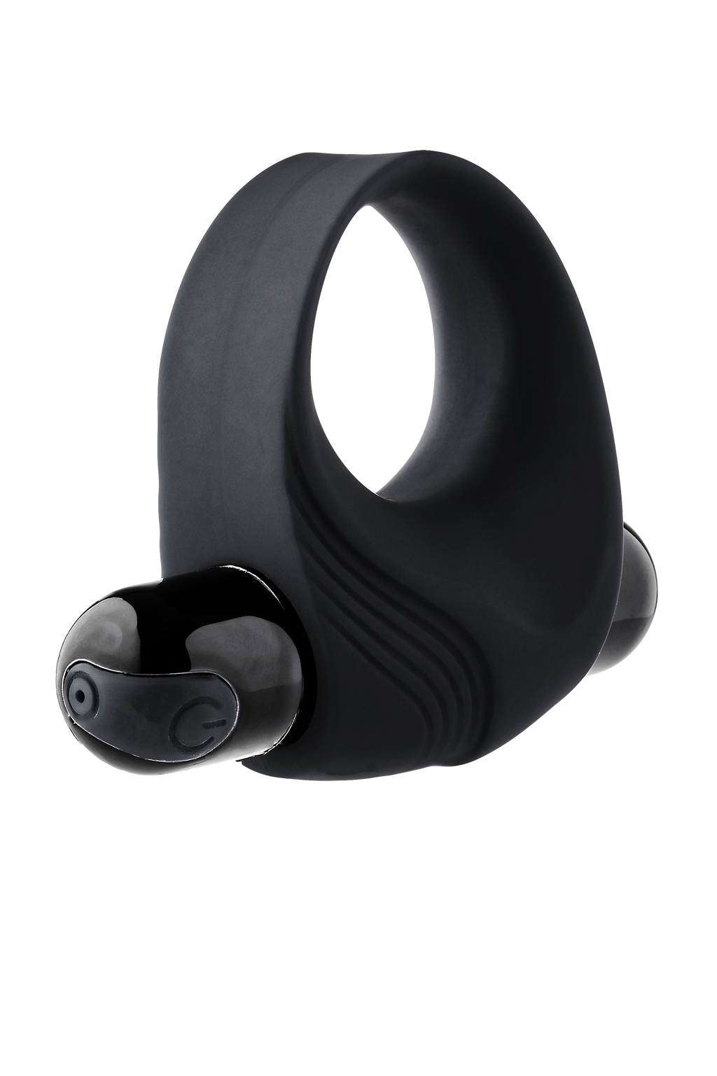 RAMROD VIBRATING COCK RING WITH LARGE BLACK BULLET