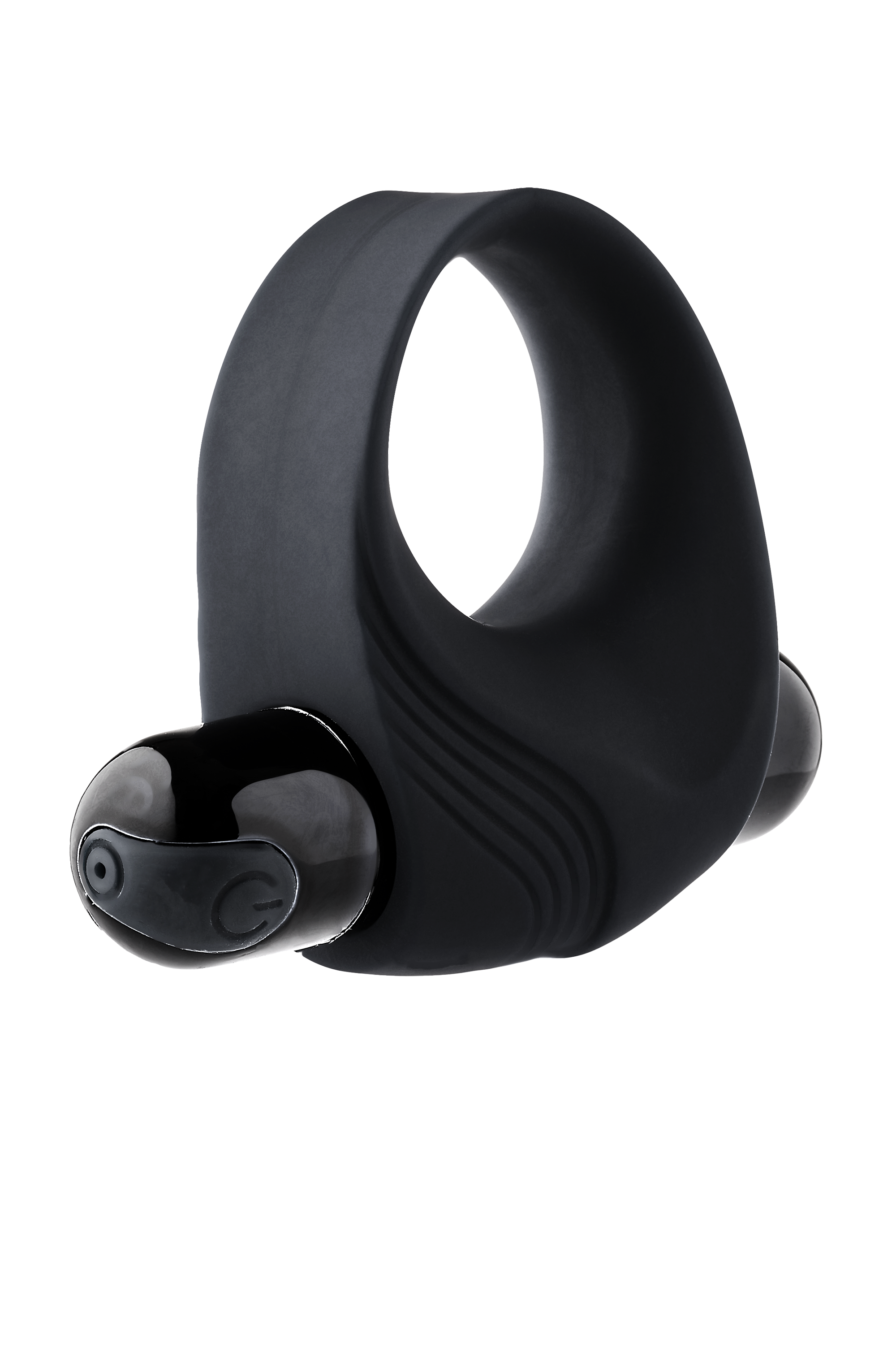 RAMROD VIBRATING COCK RING WITH LARGE BLACK BULLET