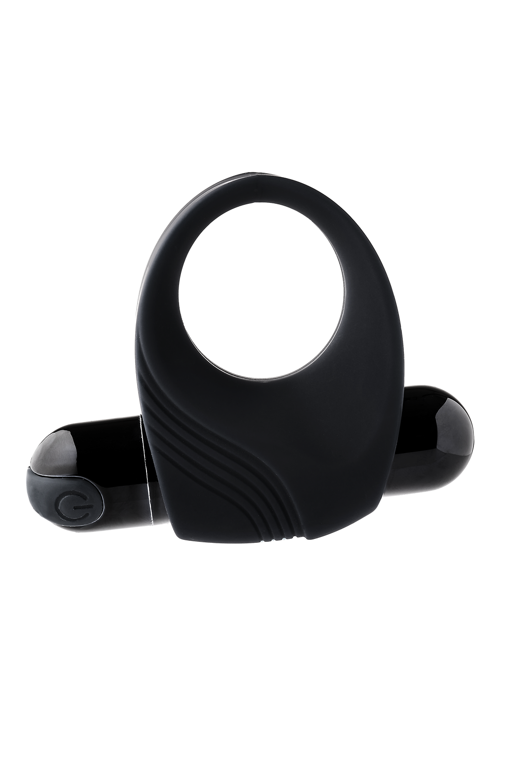 RAMROD VIBRATING COCK RING WITH LARGE BLACK BULLET