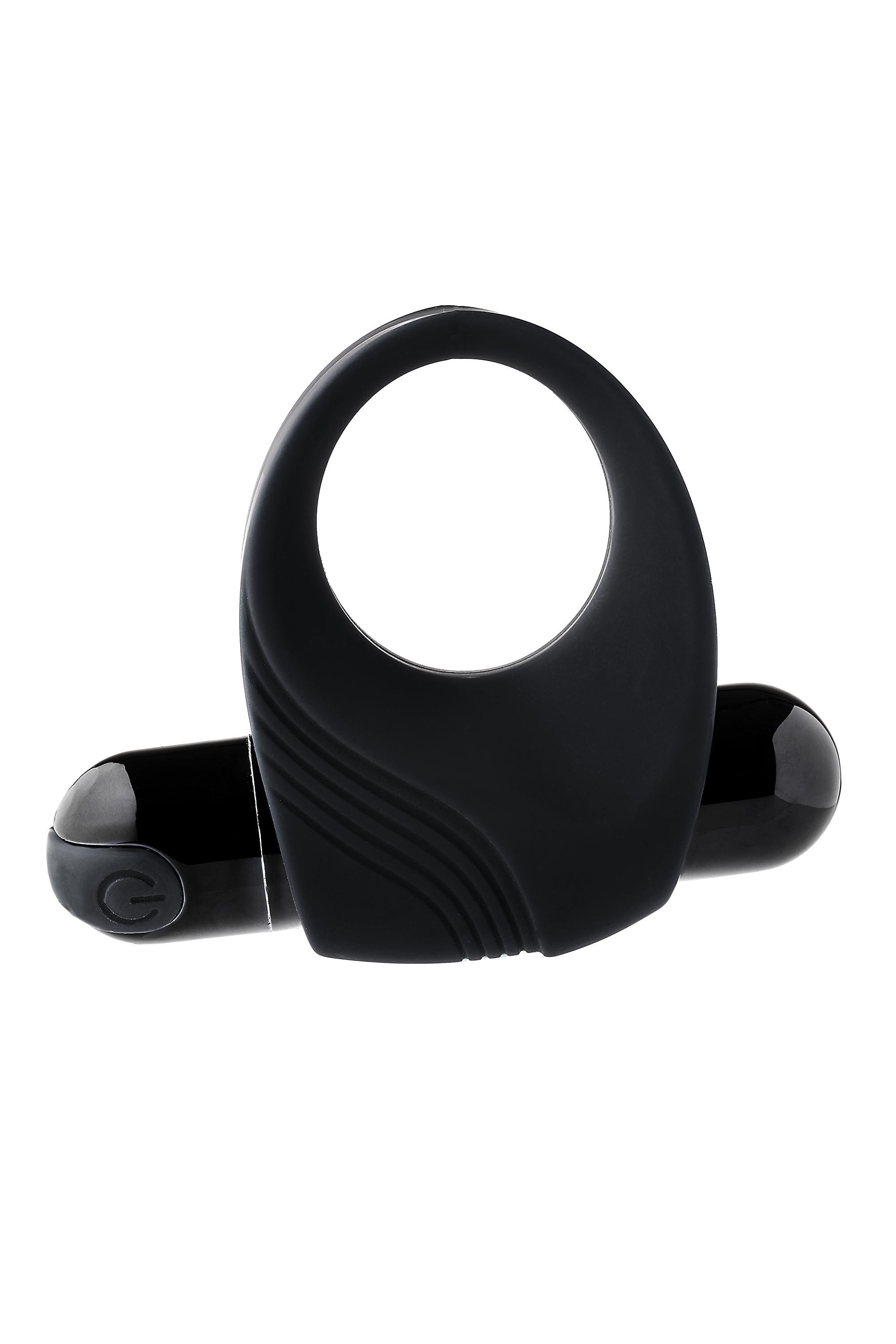 RAMROD VIBRATING COCK RING WITH LARGE BLACK BULLET