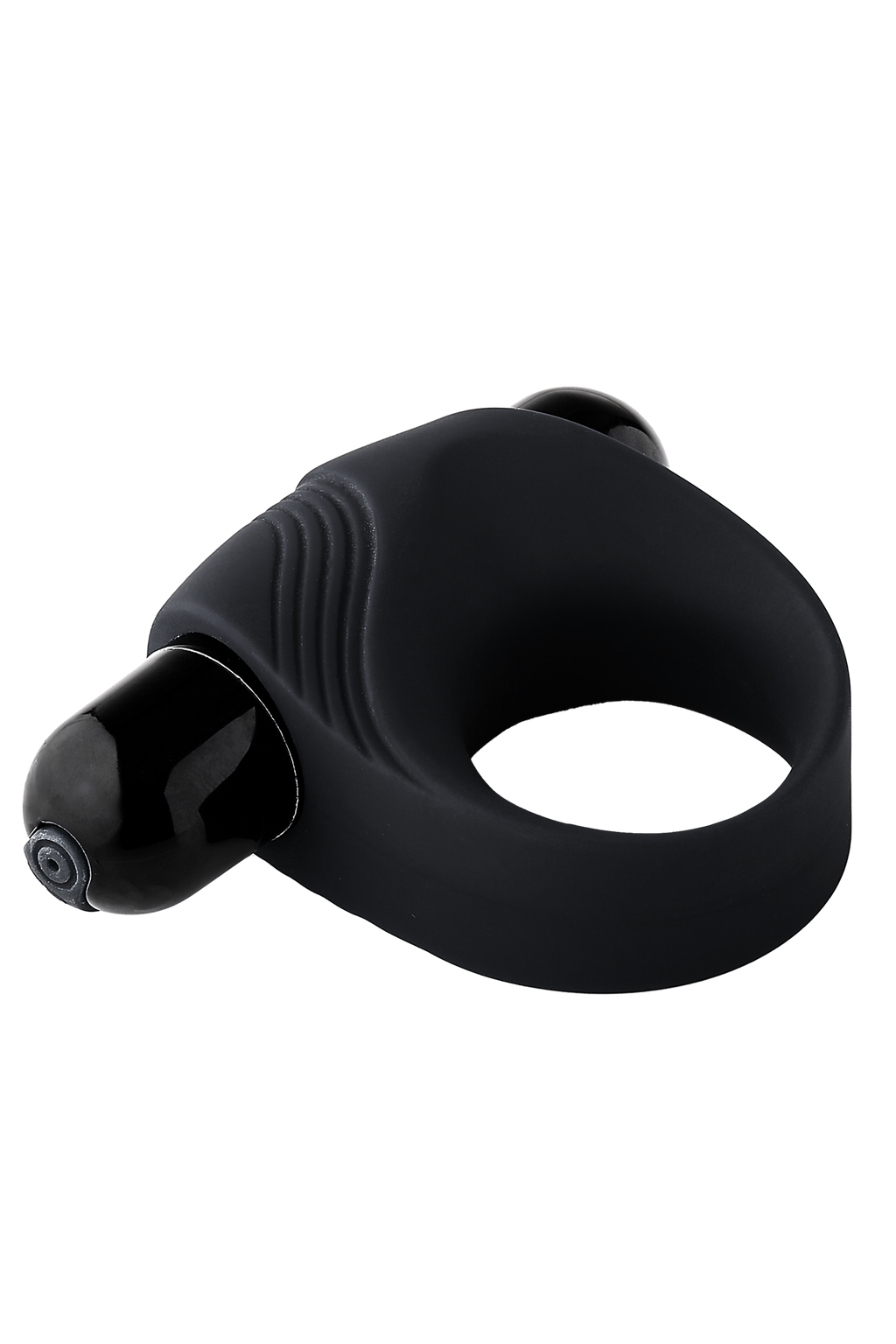 RAMROD VIBRATING COCK RING WITH LARGE BLACK BULLET