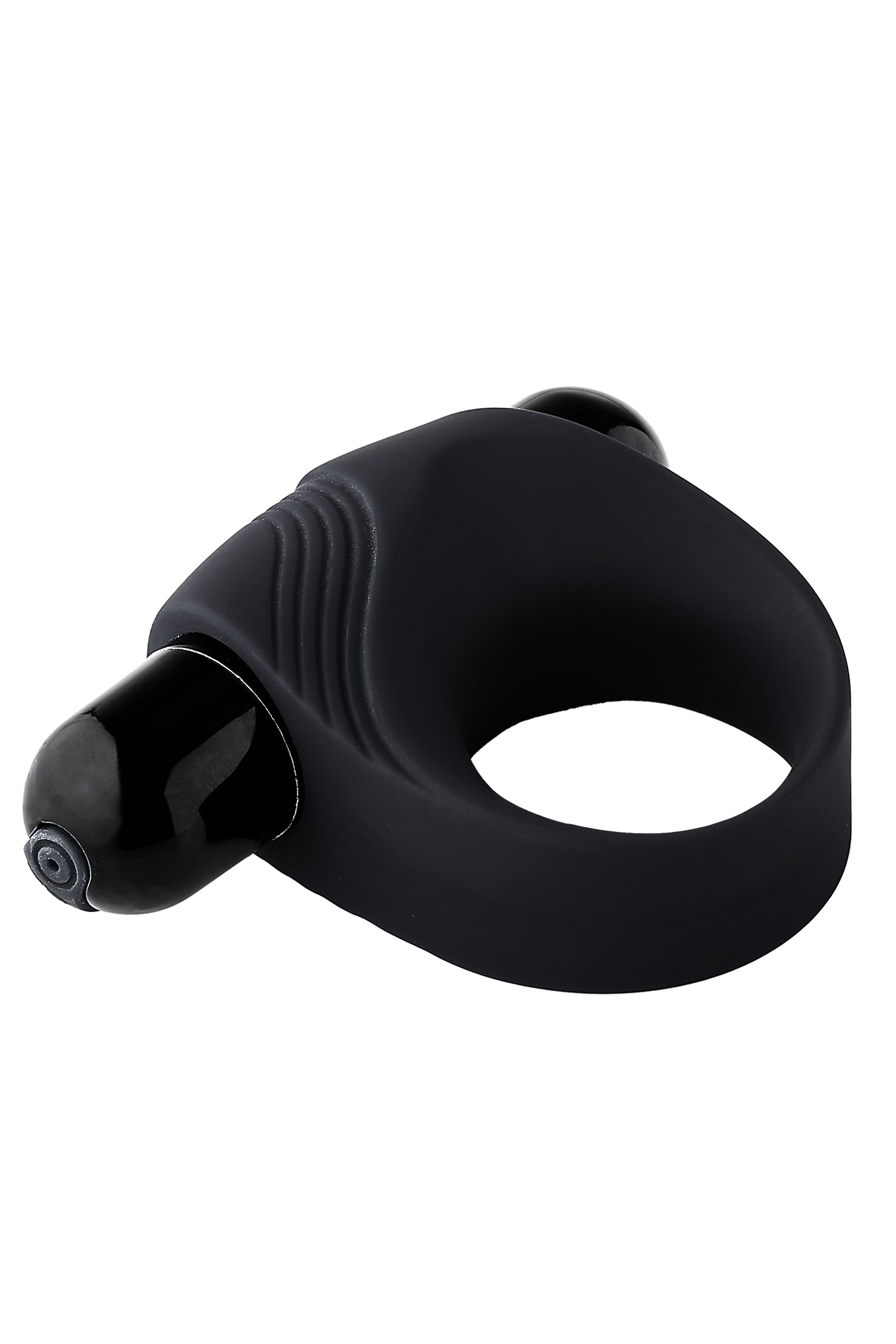RAMROD VIBRATING COCK RING WITH LARGE BLACK BULLET