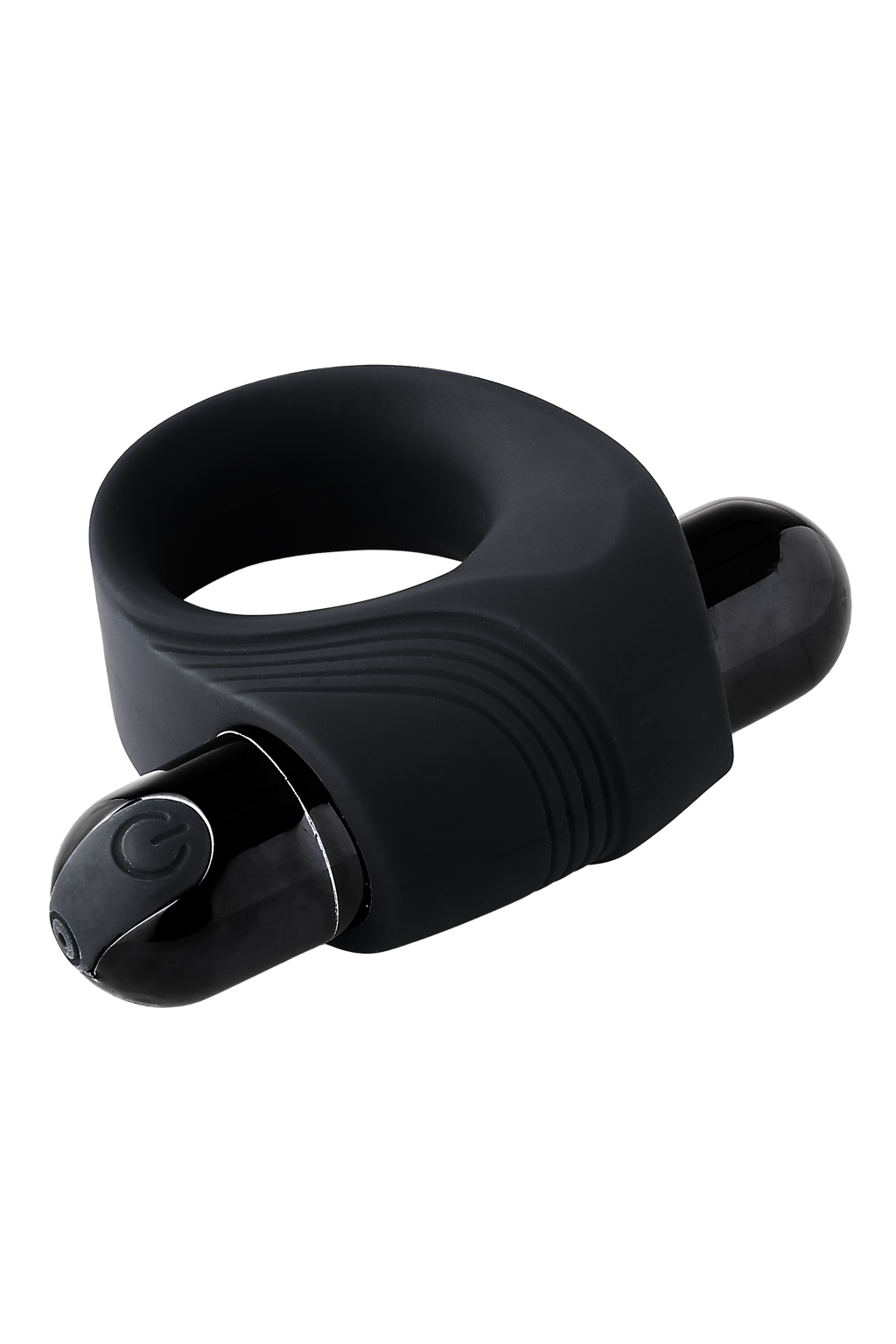 RAMROD VIBRATING COCK RING WITH LARGE BLACK BULLET