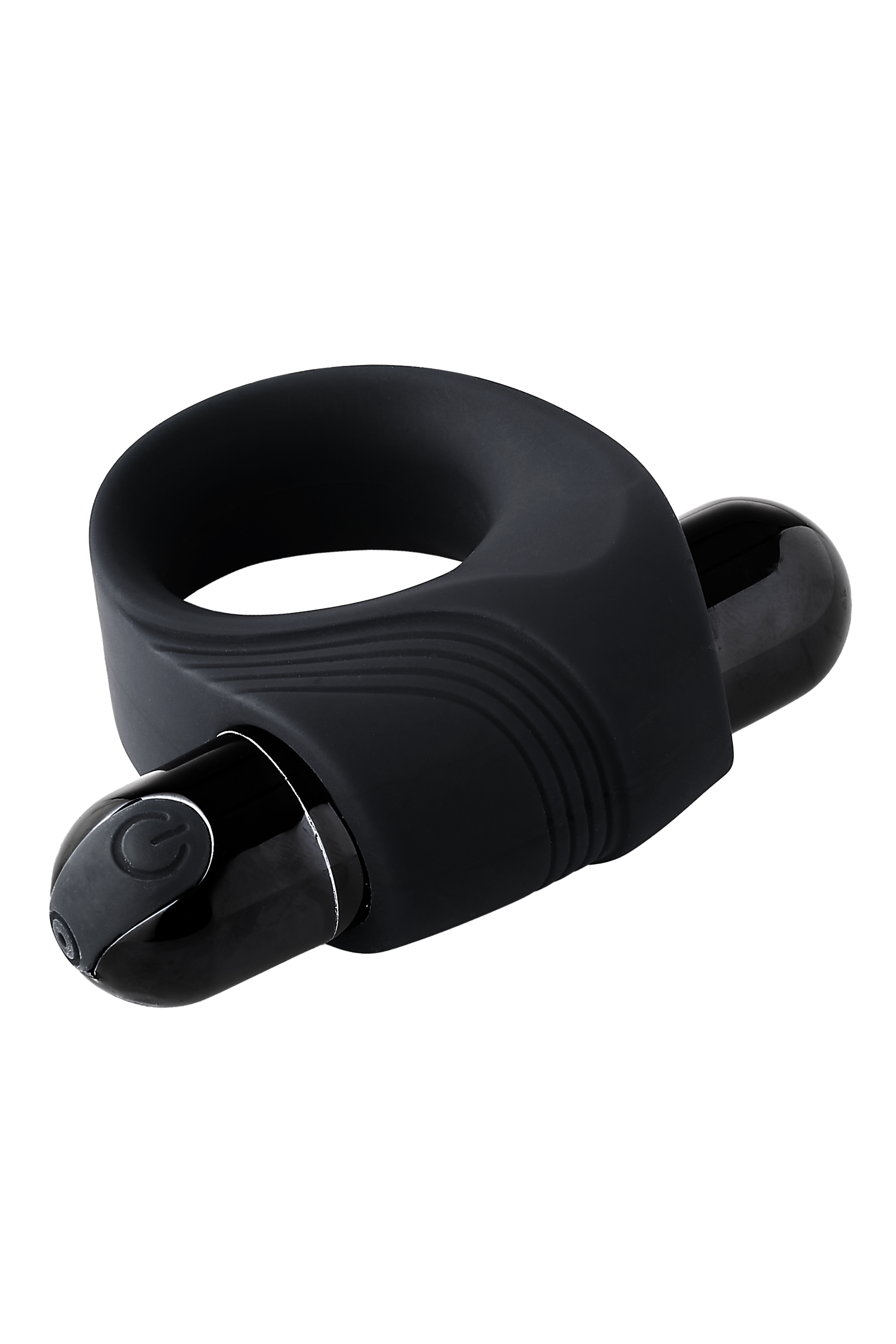RAMROD VIBRATING COCK RING WITH LARGE BLACK BULLET