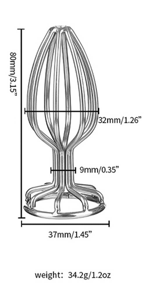Stainless steel anal plug M