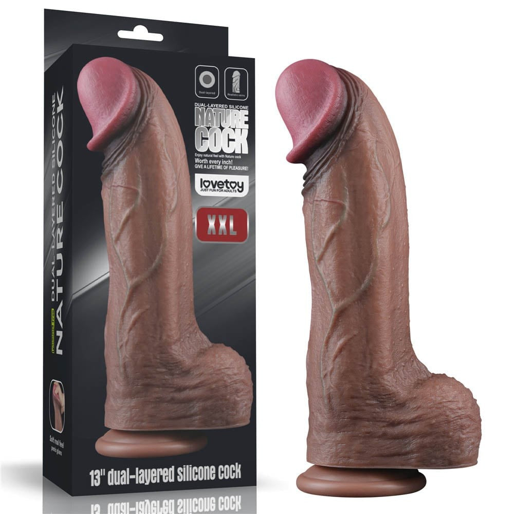XXL 13'' Pene a doppio strato in silicone
